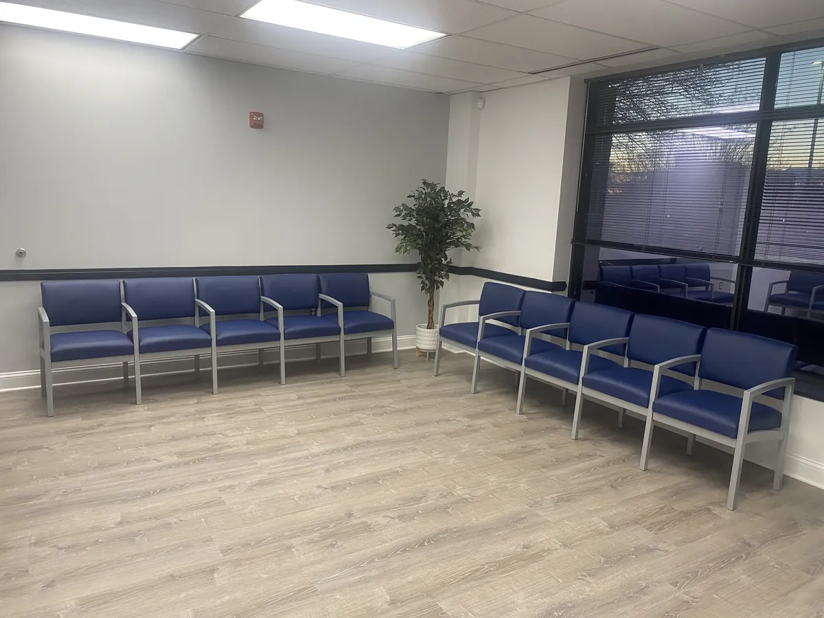 Waiting area inside the Gaithersburg office of Quality Primary Care Associates