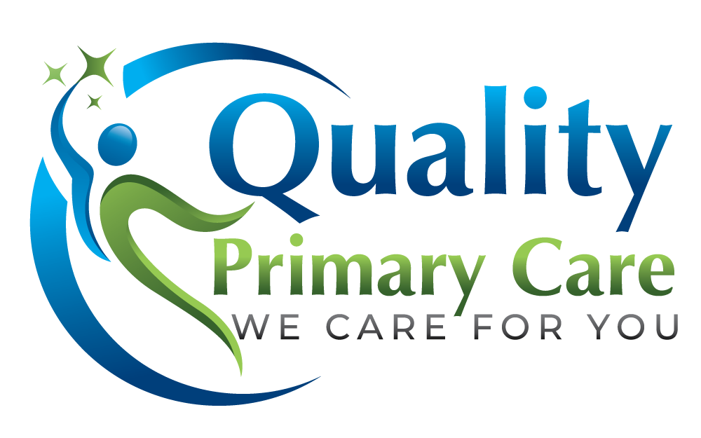 Quality Primary Care logo with caring figure design.